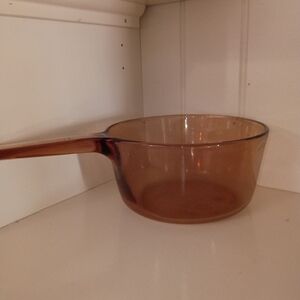 Amber Glass Cooking Pot